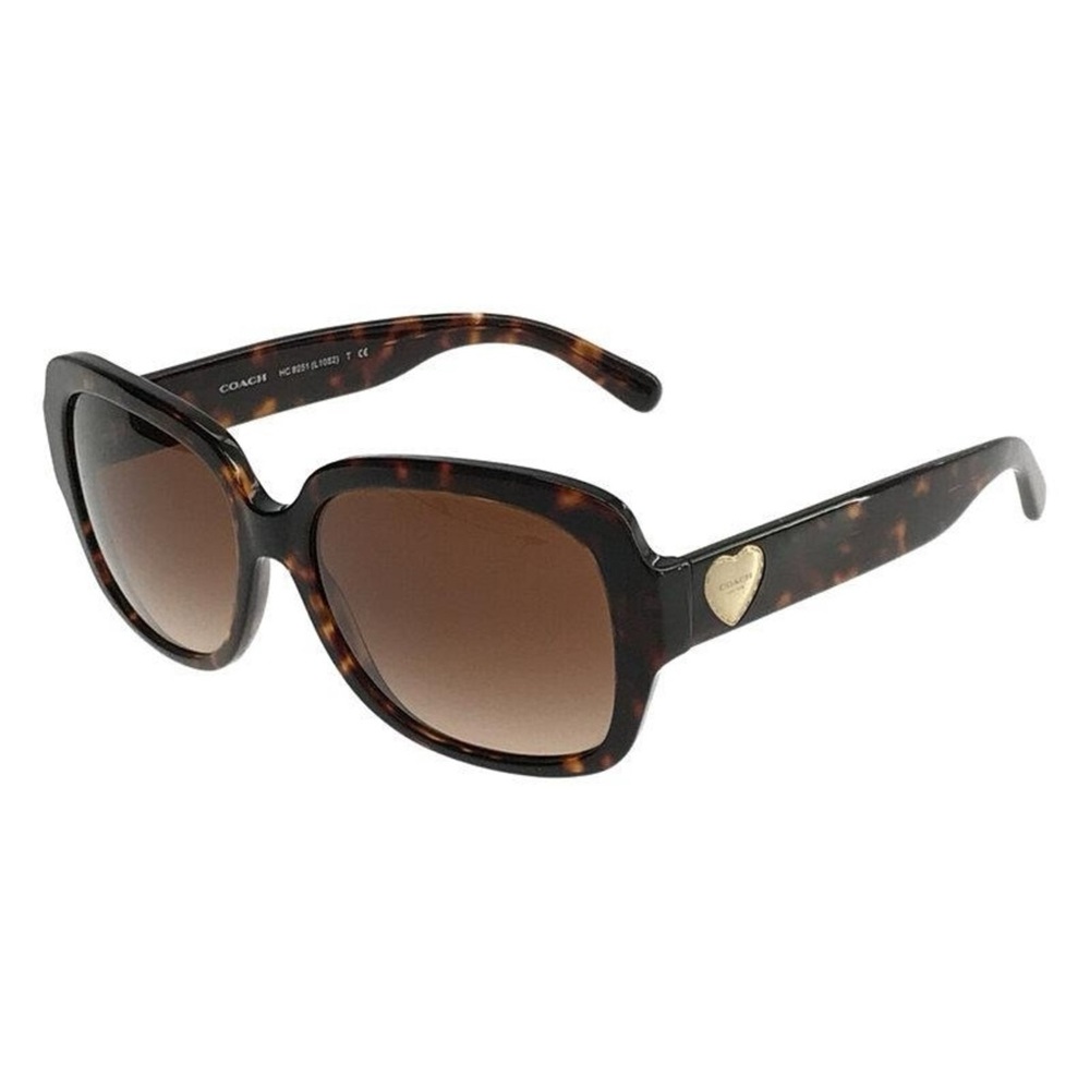Coach Zoey Woman Heart Sunglasses L1052 HC8251 Dark Tortoise Below $165 Retail
